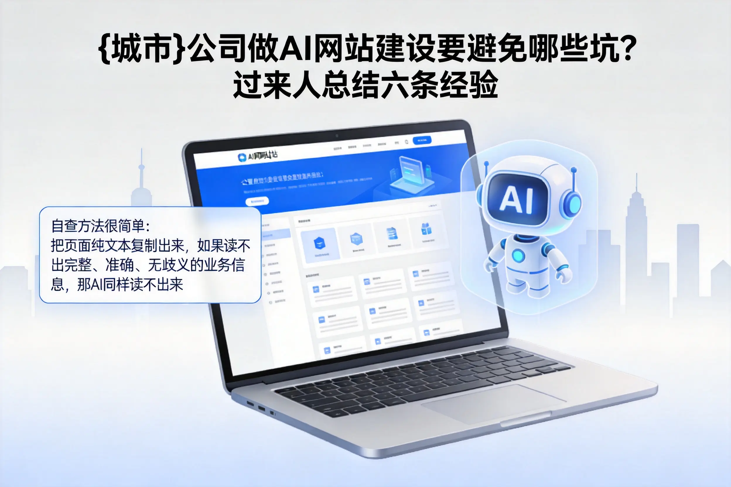 黔南公司做AI网站建设要避免哪些坑?过来人总结六条经验