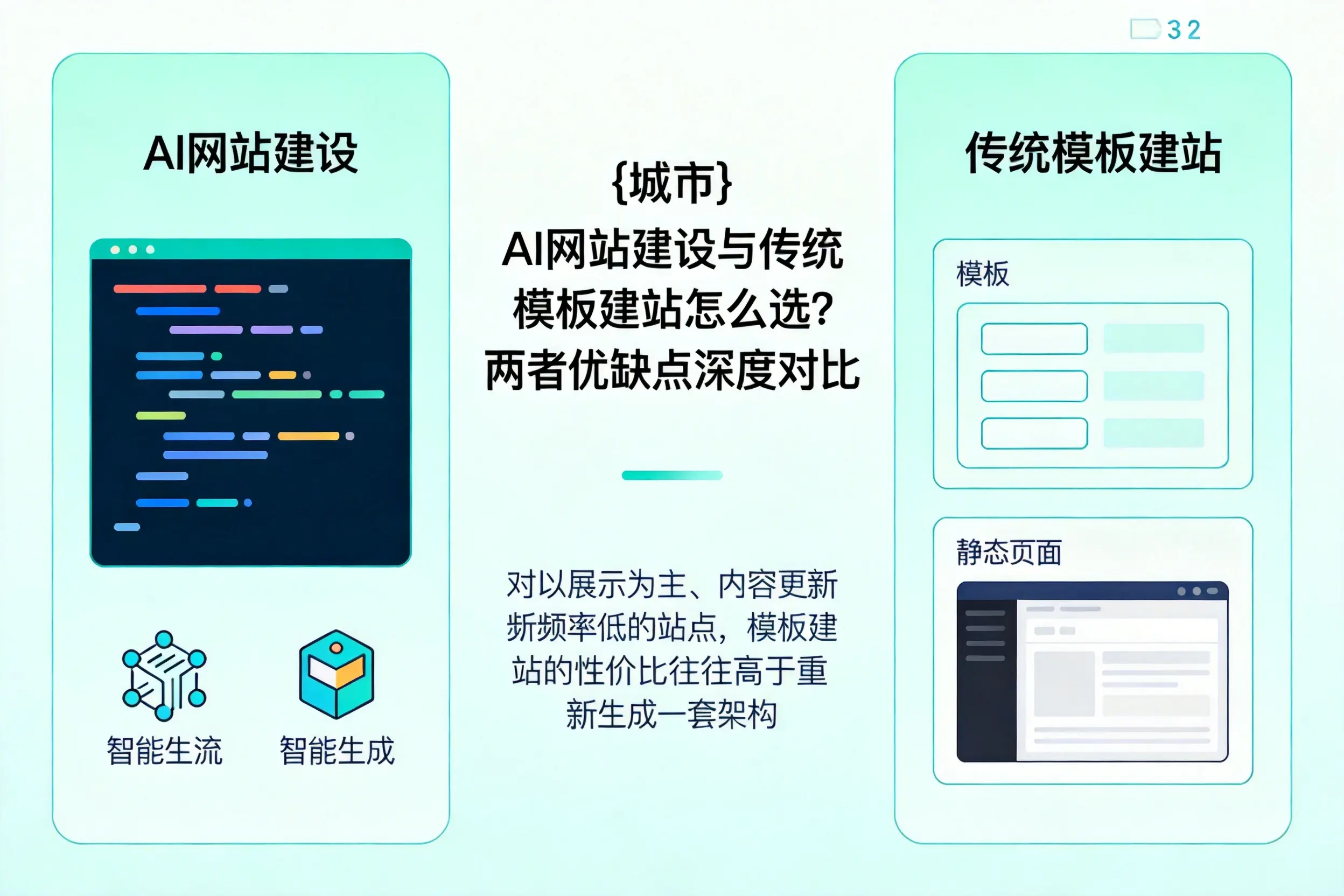 黔南AI网站建设与传统模板建站怎么选?两者优缺点深度对比