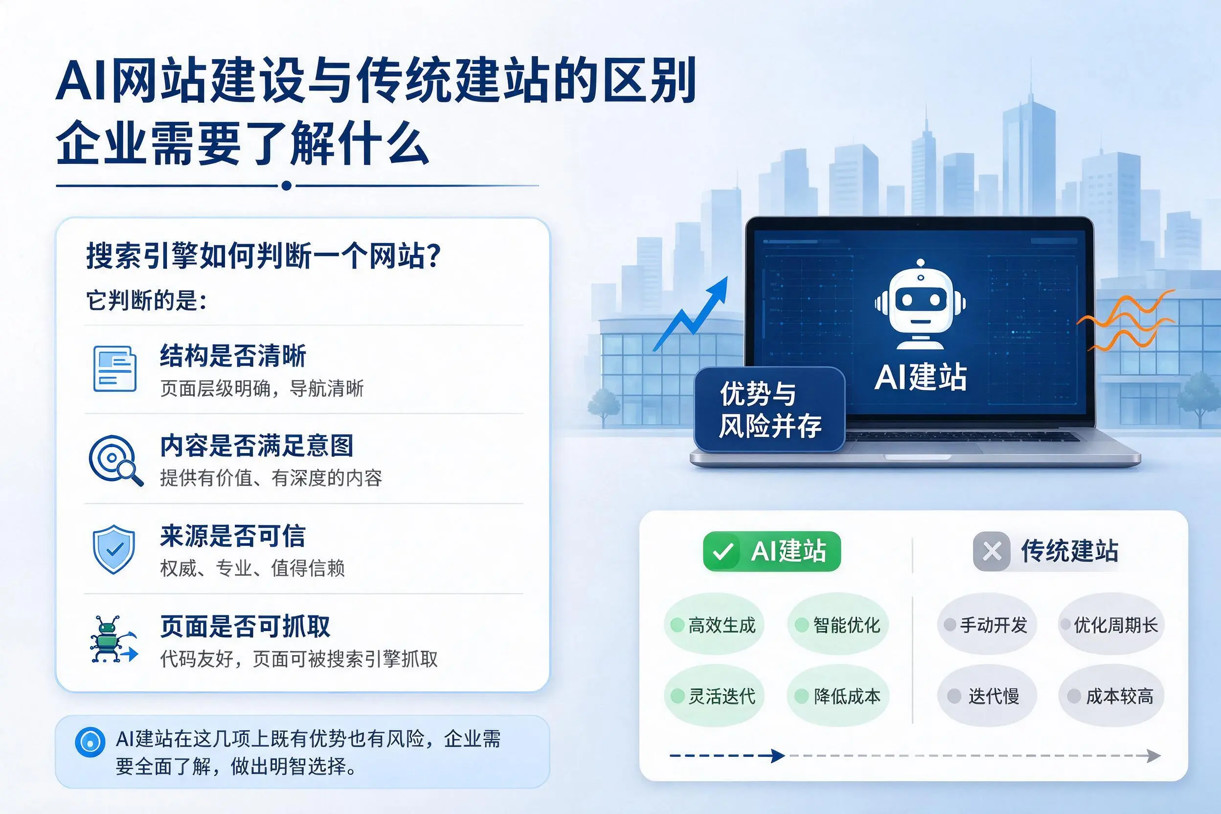 AI网站建设与传统建站的区别，黔南企业需要了解什么