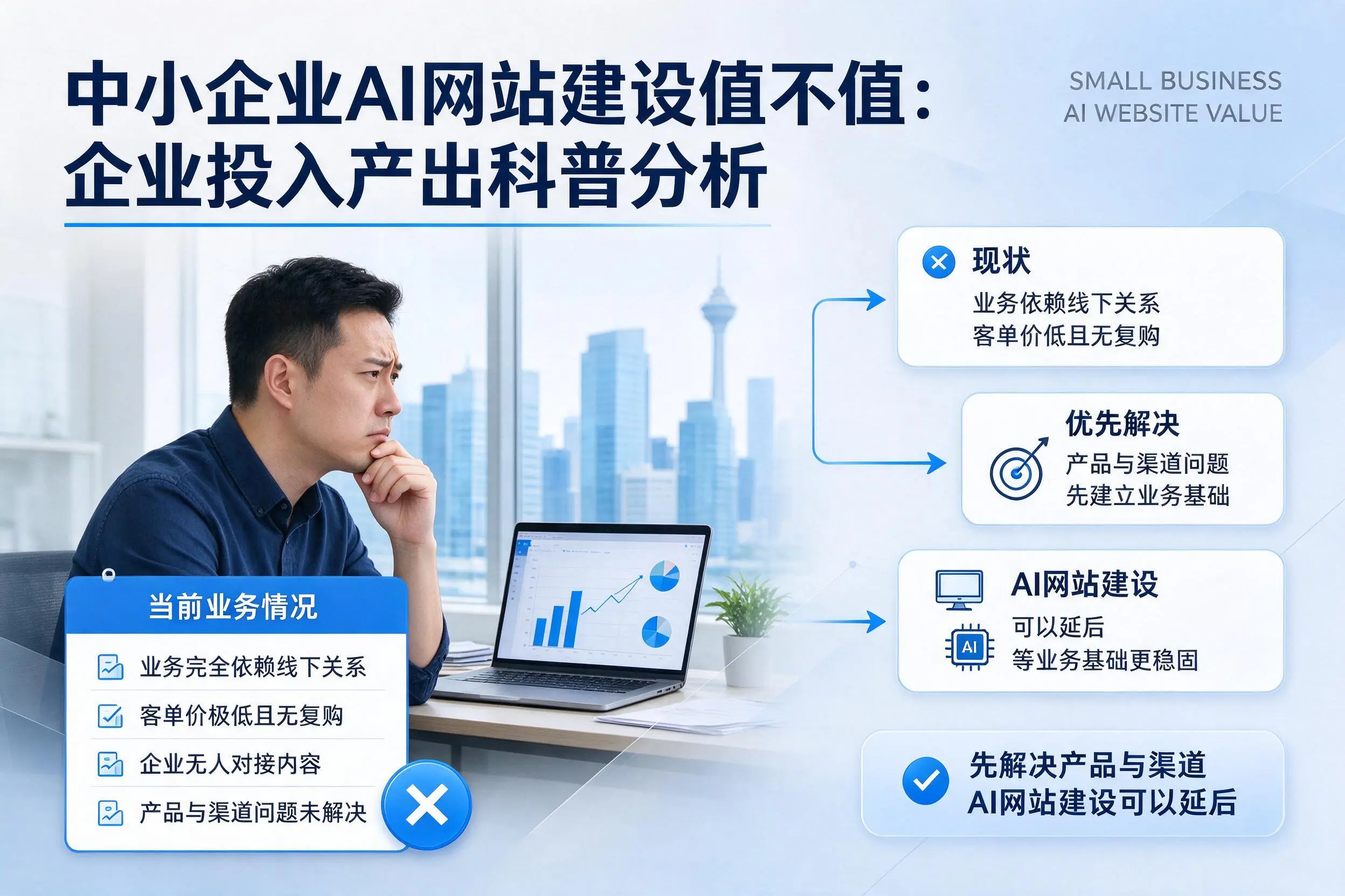 中小企业AI网站建设值不值：黔南企业投入产出科普分析