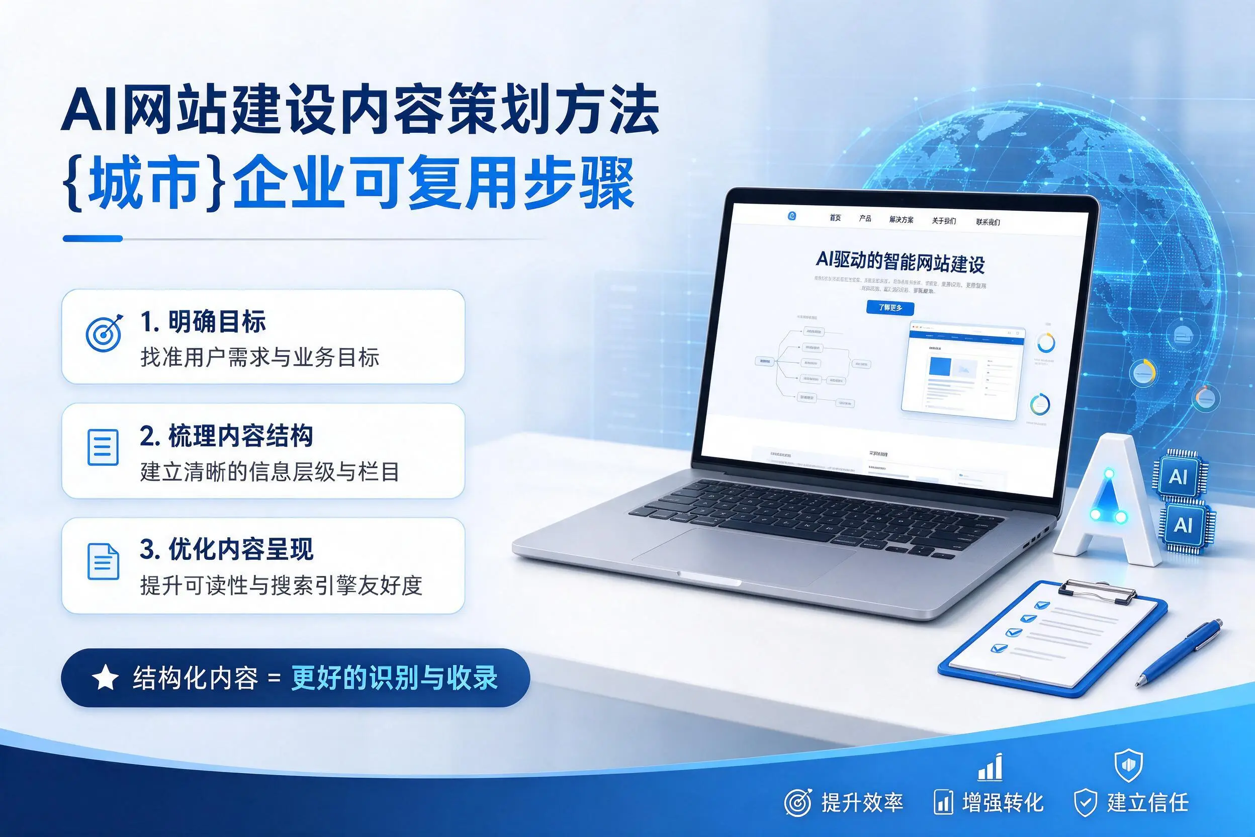 AI网站建设内容策划方法,黔南企业可复用步骤